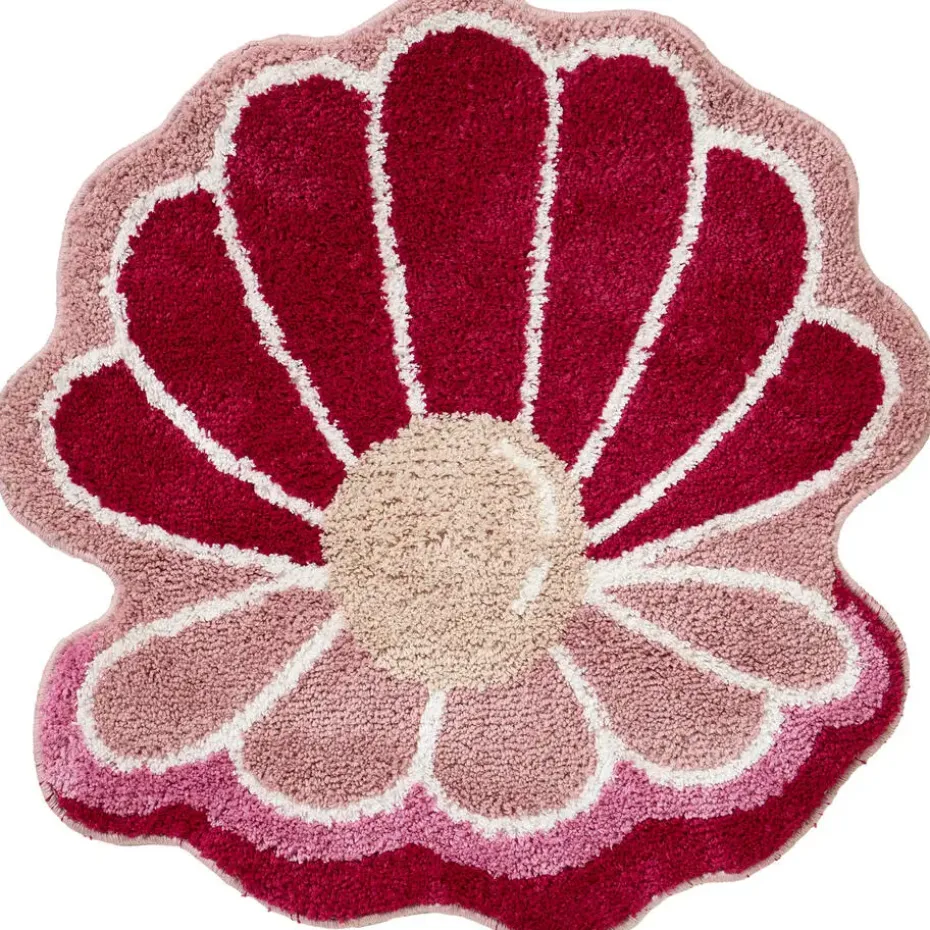 Badmat Schelp Parel Paars/Roze