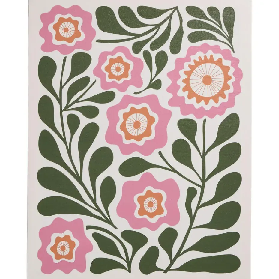 Canvas Bloemen 35x45 cm