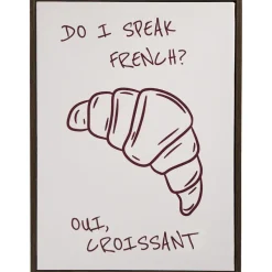 Canvas Schilderij Croissant Parijs 30x40 cm