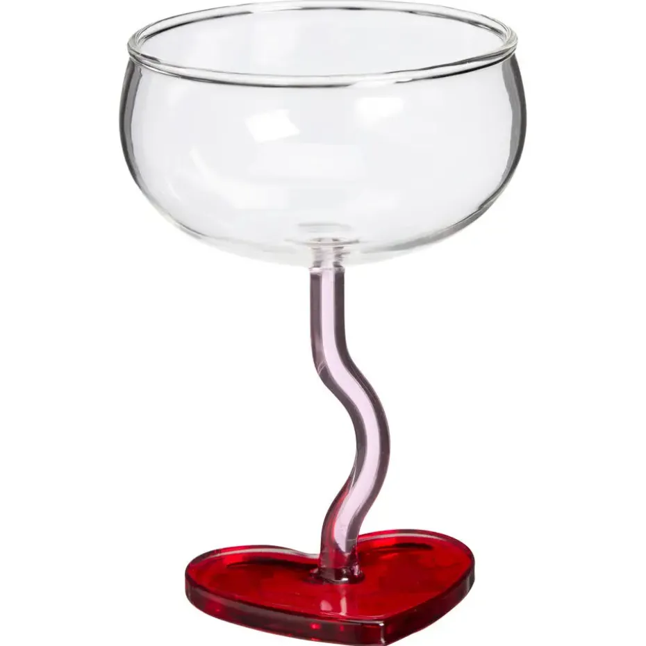 Coupe Valentijn Transparant/Rood 240ml