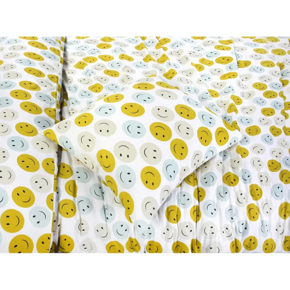 Dekbedovertrek Smiley Multicolor 200x200 cm