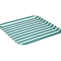 Dienblad Groen Gestreept - 33x33 cm