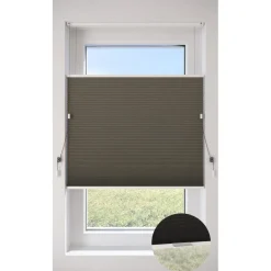 Dubbel Plisségordijn Floor Taupe Lichtdoorlatend