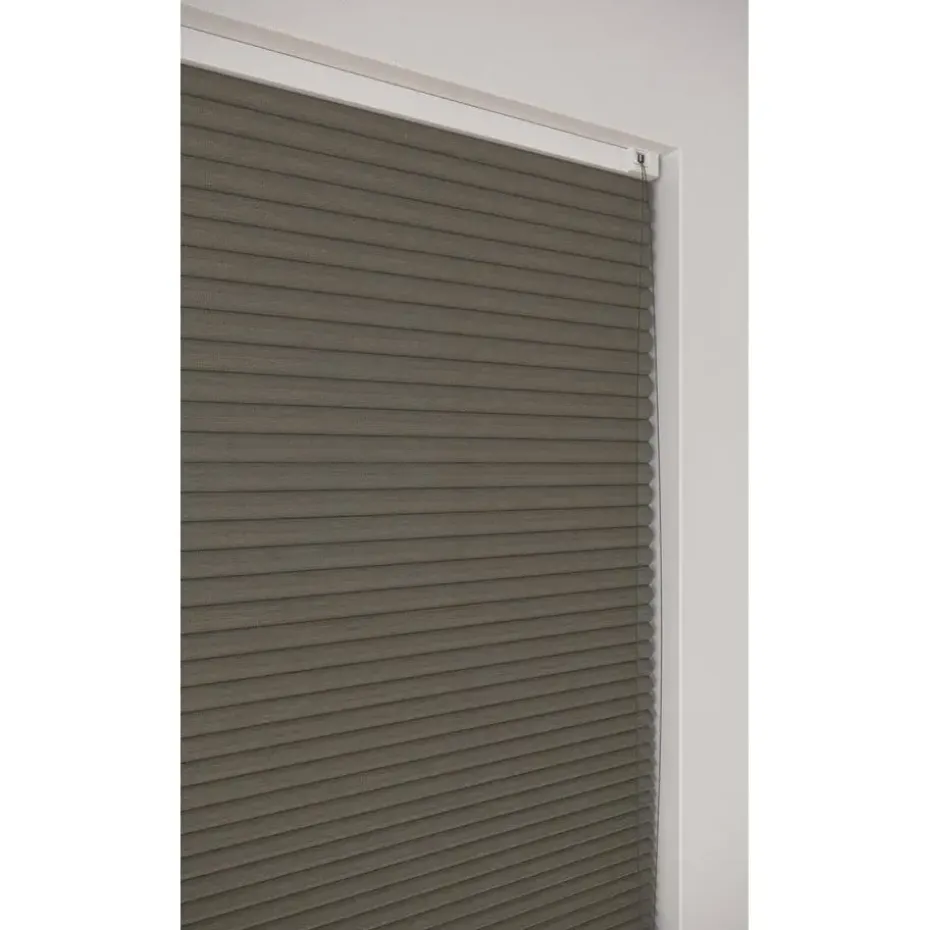 Dubbel Plisségordijn Floor Taupe Lichtdoorlatend