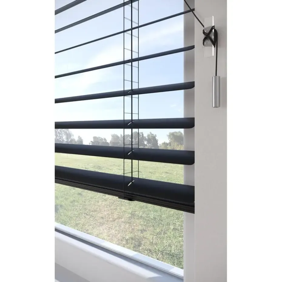 Fenstr Aluminium Jaloezie Mels Mat Zwart 50mm