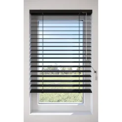 Fenstr Aluminium Jaloezie Mels Mat Zwart 50mm