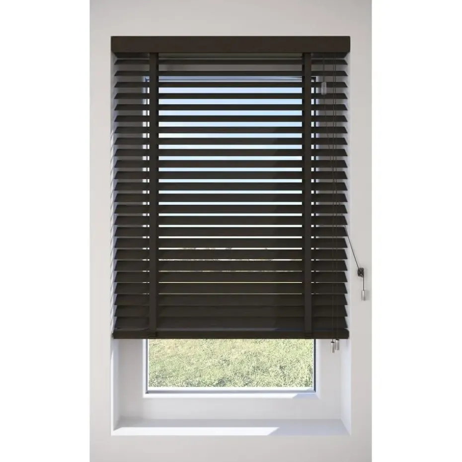 Fenstr Bamboe Jaloezie Wietze Donker Bruin 50mm