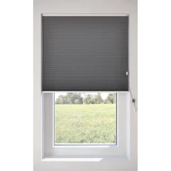 Fenstr Dubbel Plissé Dewi Grijs Lichtdoorlatend
