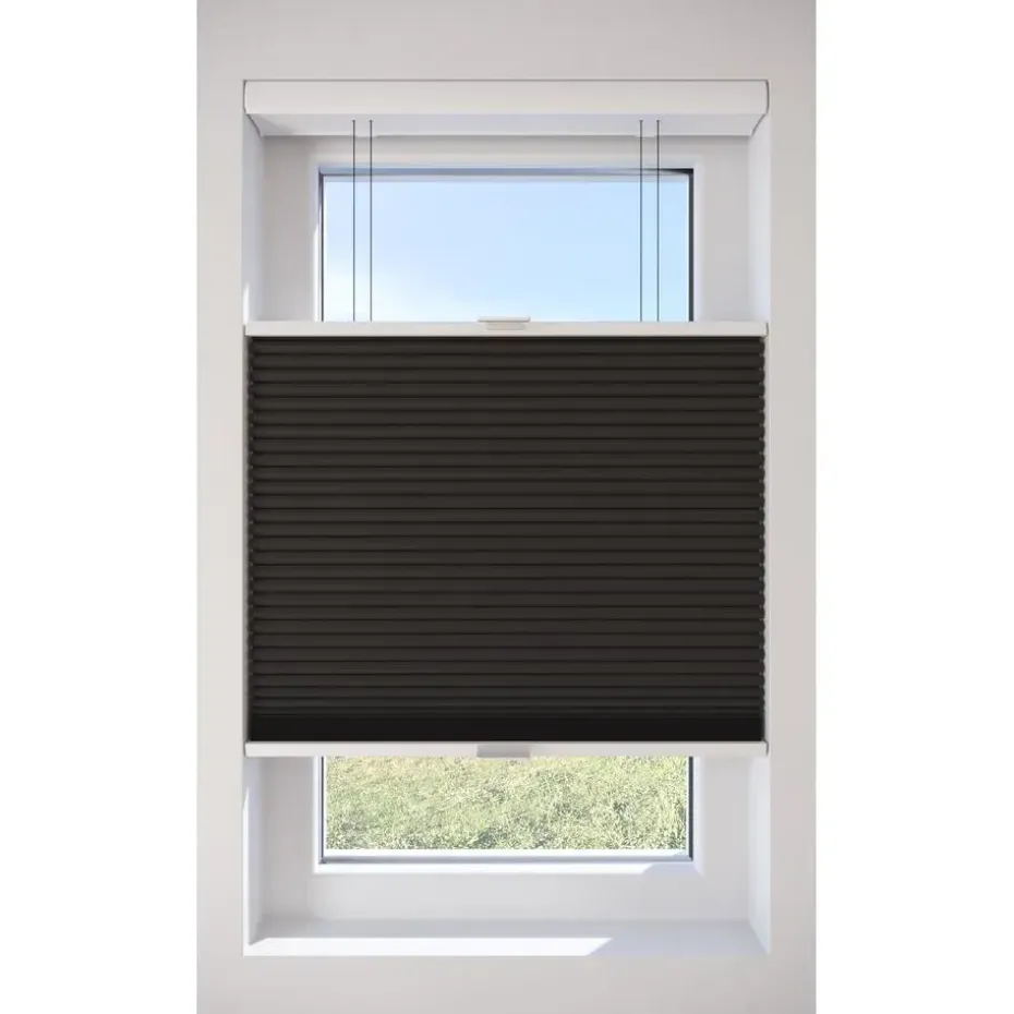 Fenstr Dubbel Plissé 45mm Lot Espresso Verduisterend