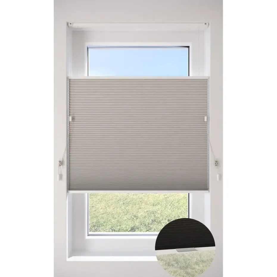 Fenstr Dubbel Plisségordijn Ezra Beige Lichtdoorlatend