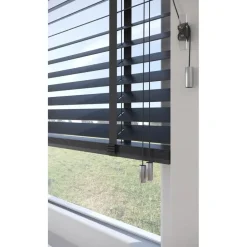Fenstr Houten Jaloezie Theun Antraciet 65mm