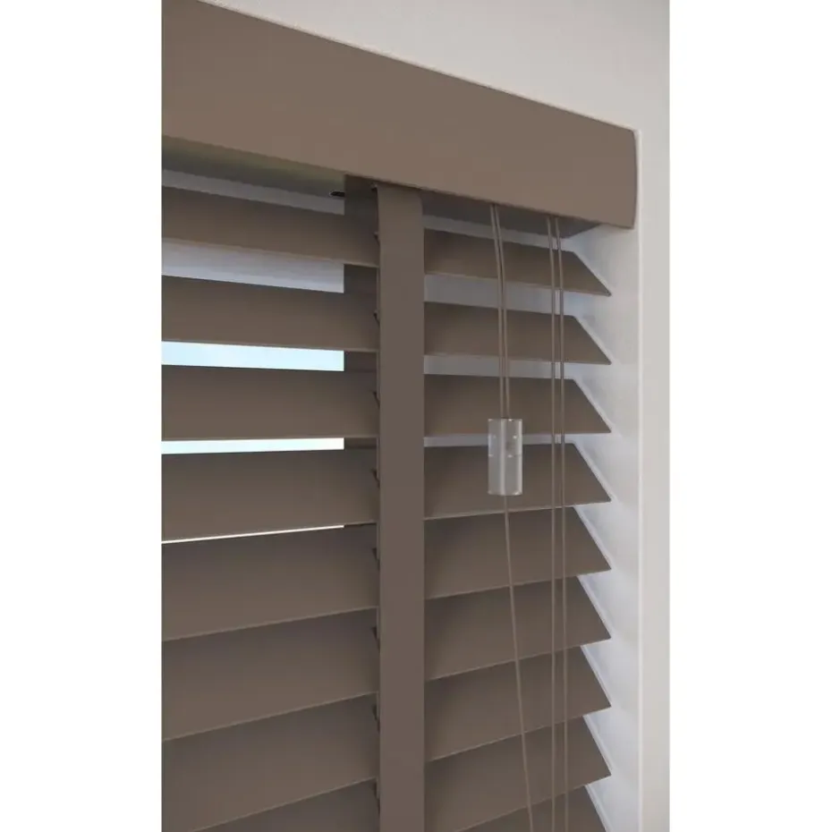 Fenstr Houten Jaloezie Wout Taupe 50mm
