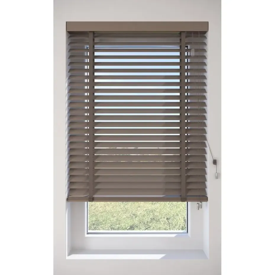 Fenstr Houten Jaloezie Wout Taupe 50mm