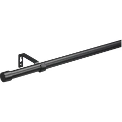 Gordijnroede 110-200 cm Zwart Metaal - Ø16-19mm