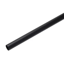 Gordijnroede 200 cm Zwart Metaal - Ø20mm