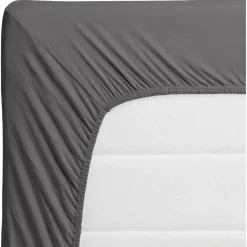 Hoeslaken Jersey Antraciet 200x160 cm