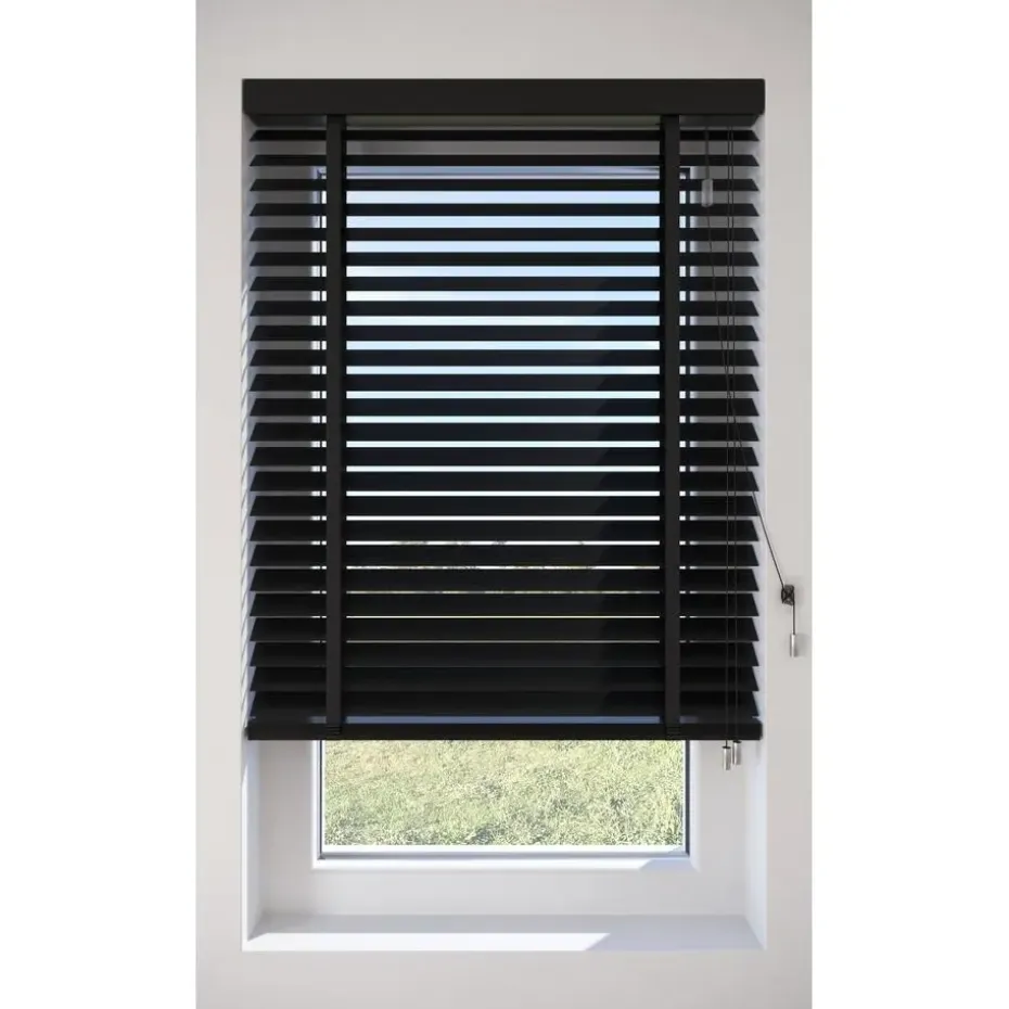 Houten Jaloezie Xander Zwart 50mm