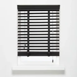 Houtlook Jaloezie Ravi Zwart 50mm 60x130 cm