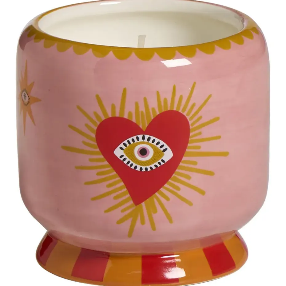 Kaars In Pot Burning Heart