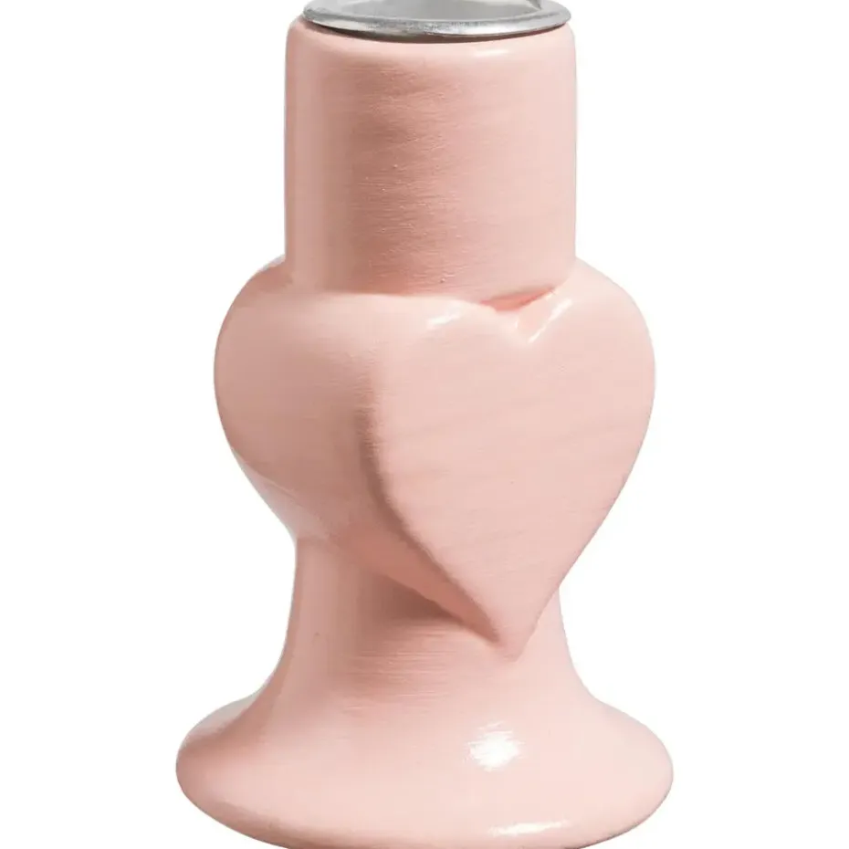 Kandelaar Hartje Roze