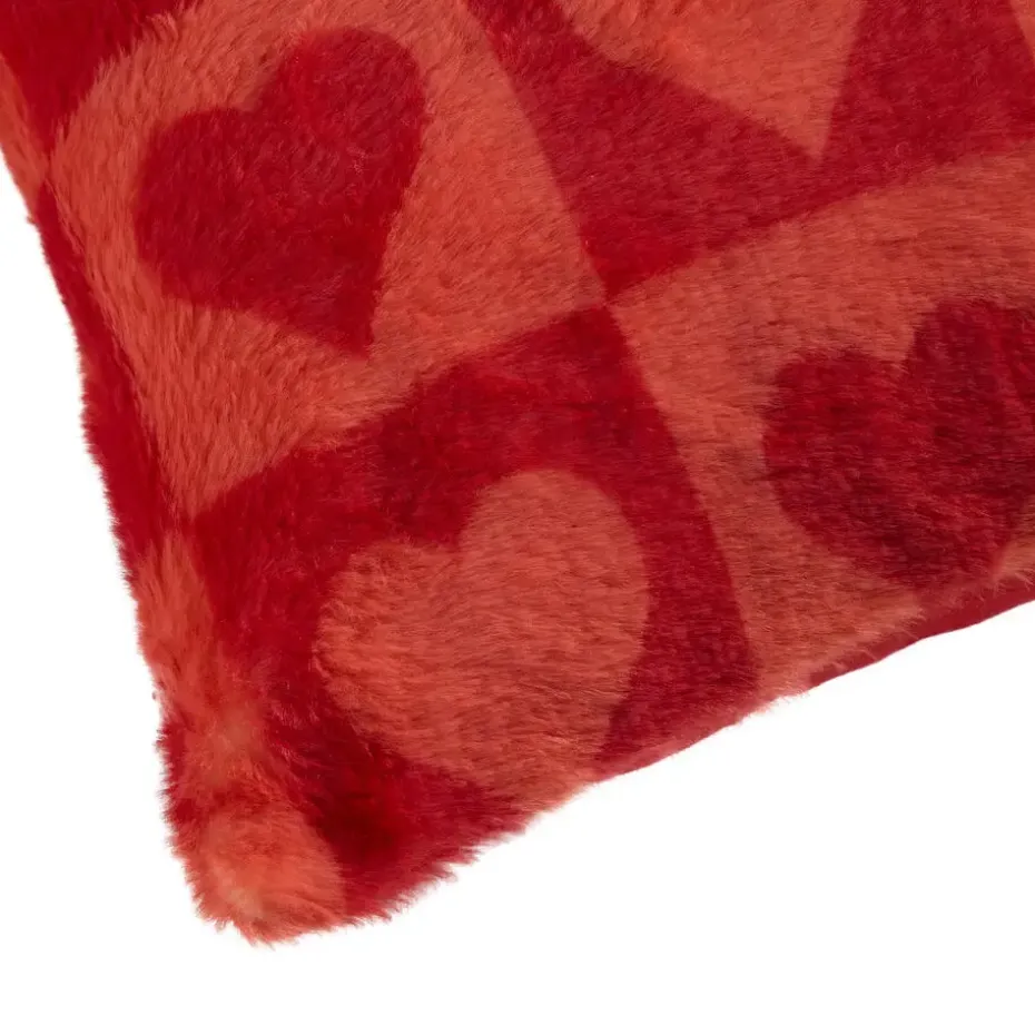 Kussen Hart Blok Rood 45x45 cm