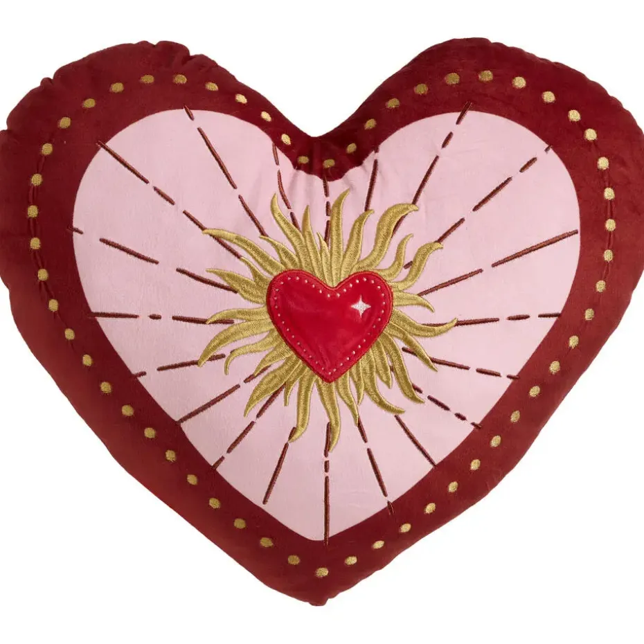 Kussen Heart Velvet Roze