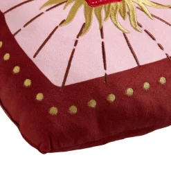 Kussen Heart Velvet Roze