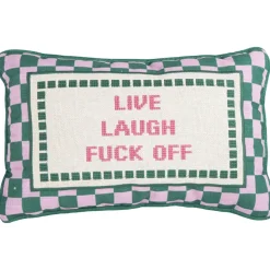 Kussen Live Laugh F Off 25x40 cm