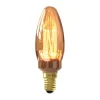 Led Glassfiber Kaars E14 Goud