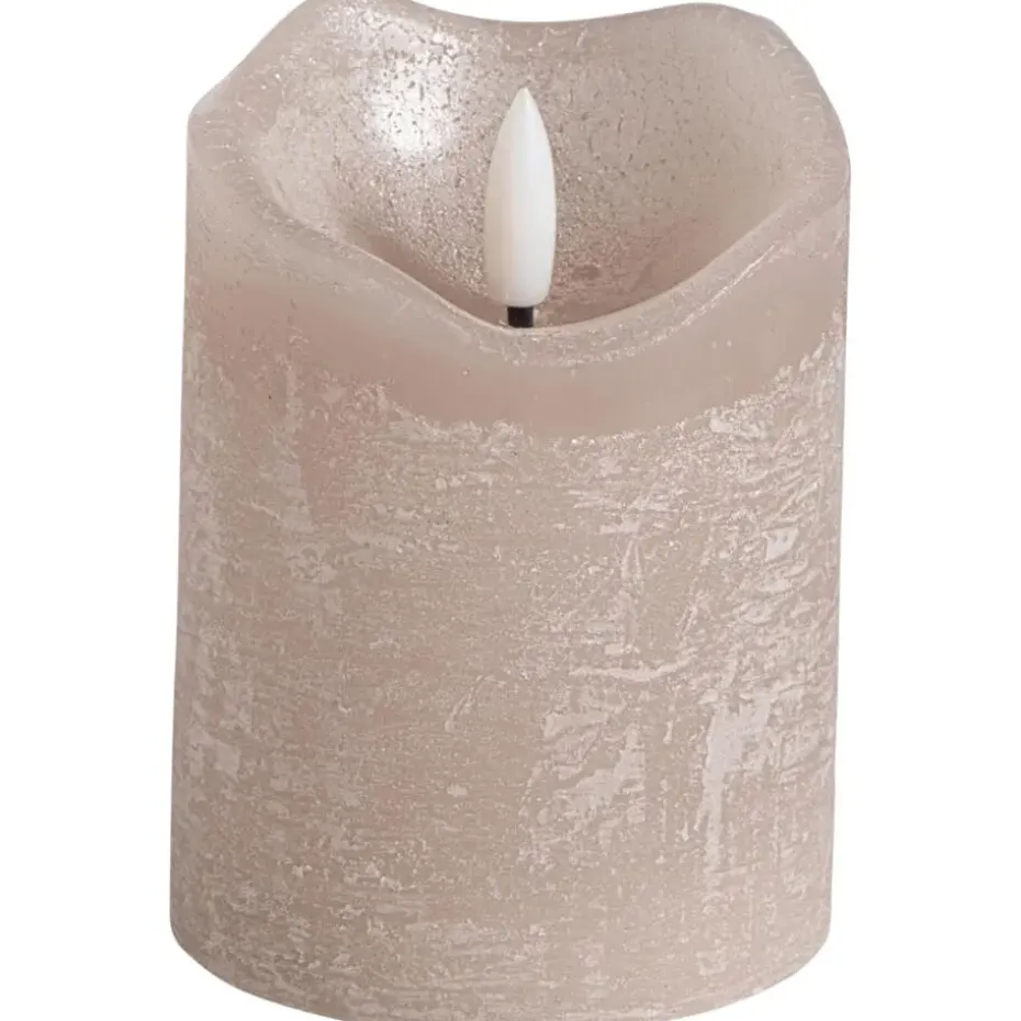 LED Kaars Beige - 7,5x10 cm