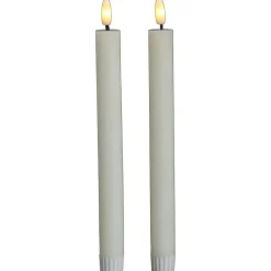 LED Kaars Ecru - 2 Stuks