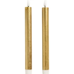 LED Kaars Goud - 2 Stuks