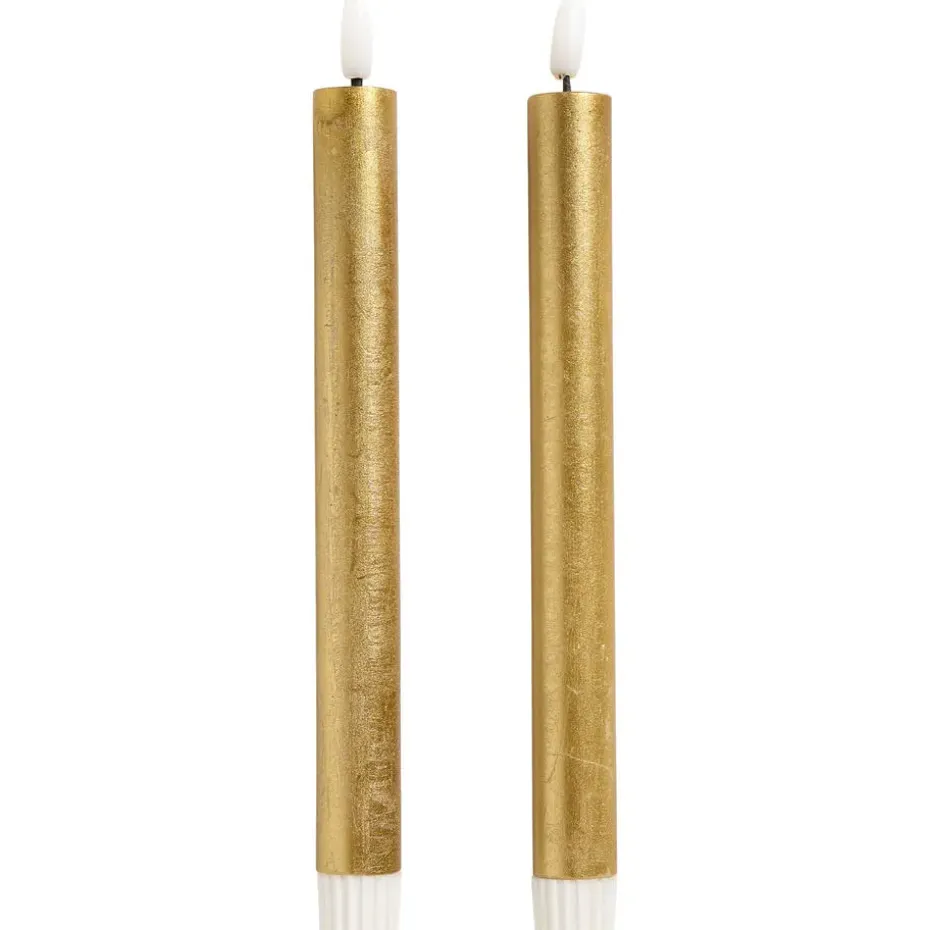 LED Kaars Goud - 2 Stuks