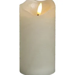 LED Kaars Ivoor - 7,5x15 cm