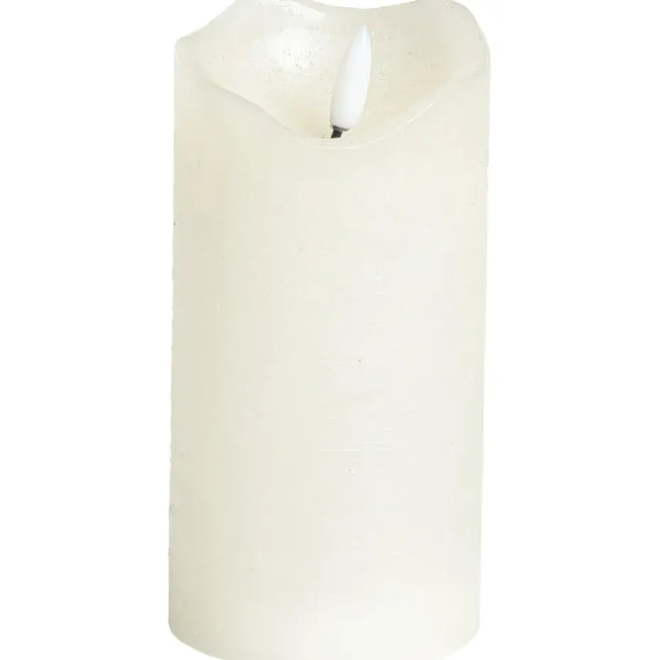LED Kaars Ivoor - 7,5x15 cm
