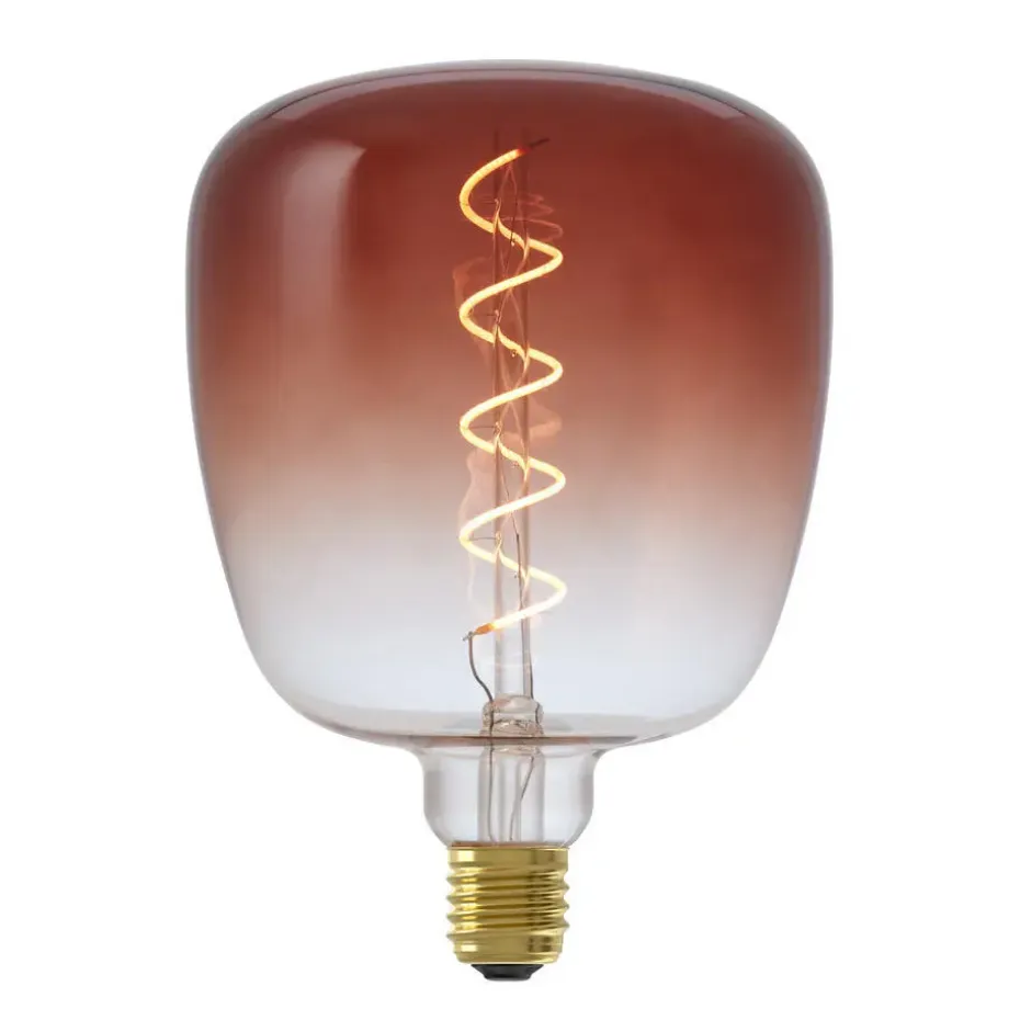 Led lamp 14x20 cm Bruin E27 Dimbaar