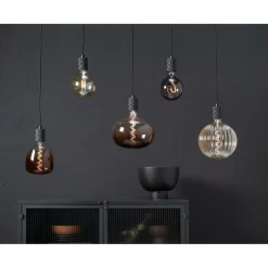 Led lamp 14x20 cm Bruin E27 Dimbaar