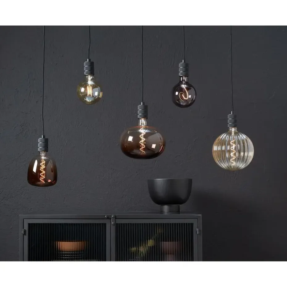 Led lamp 14x20 cm Bruin E27 Dimbaar