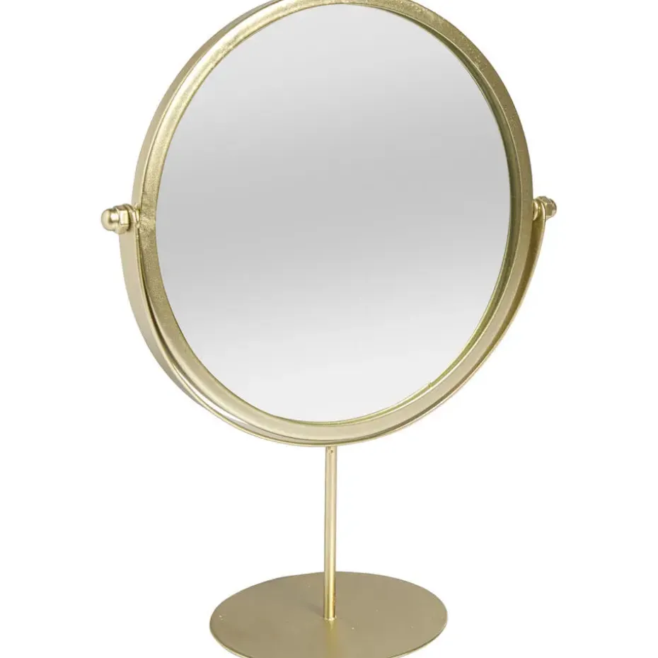 Make-Up Spiegel Op Voet Goud