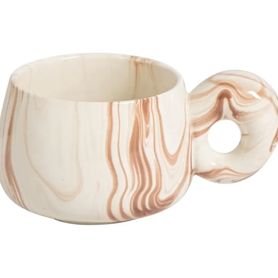 Mok Met Oor Bumper Marble Roze 300ml