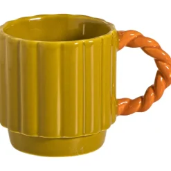 Mok Met Oor Dolly Groen/Oranje 280ml