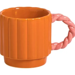 Mok Met Oor Dolly Oranje/Roze 280ml