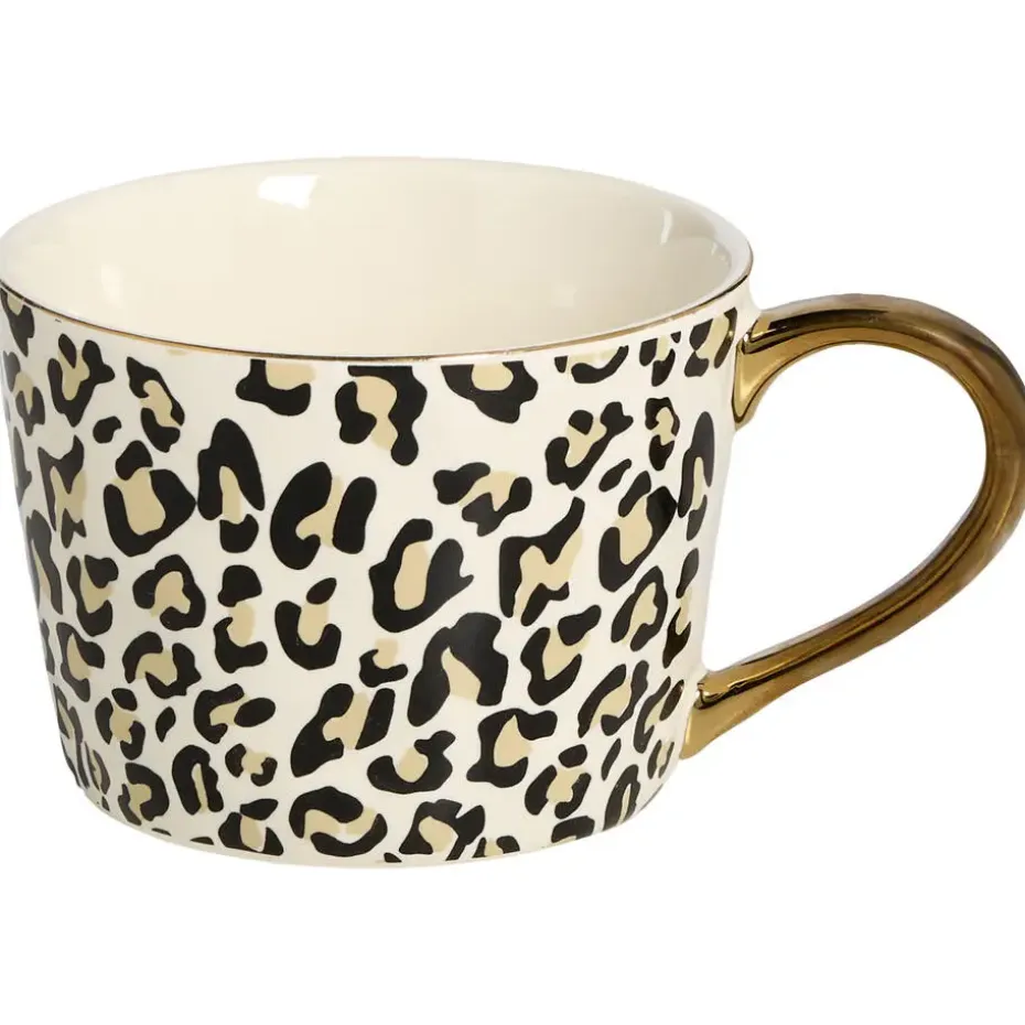 Mok Met Oor Gouden Rand Panter 310ml