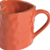 Mok Met Oor Hart Hammered Rood 360ml