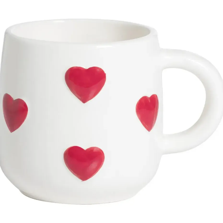Mok Met Oor Hartjes Wit 350ml