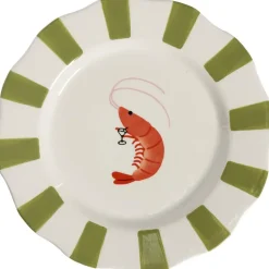 Ontbijtbord Maritiem Garnaal Groen - ⌀21 cm