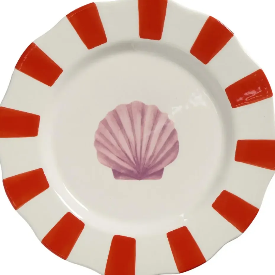 Ontbijtbord Maritiem Schelp Oranje - ⌀21 cm