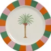 Ontbijtbord Palmboom Multicolor - ⌀21cm