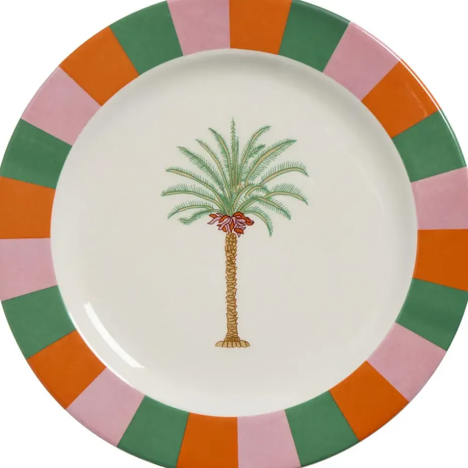 Ontbijtbord Palmboom Multicolor - ⌀21cm