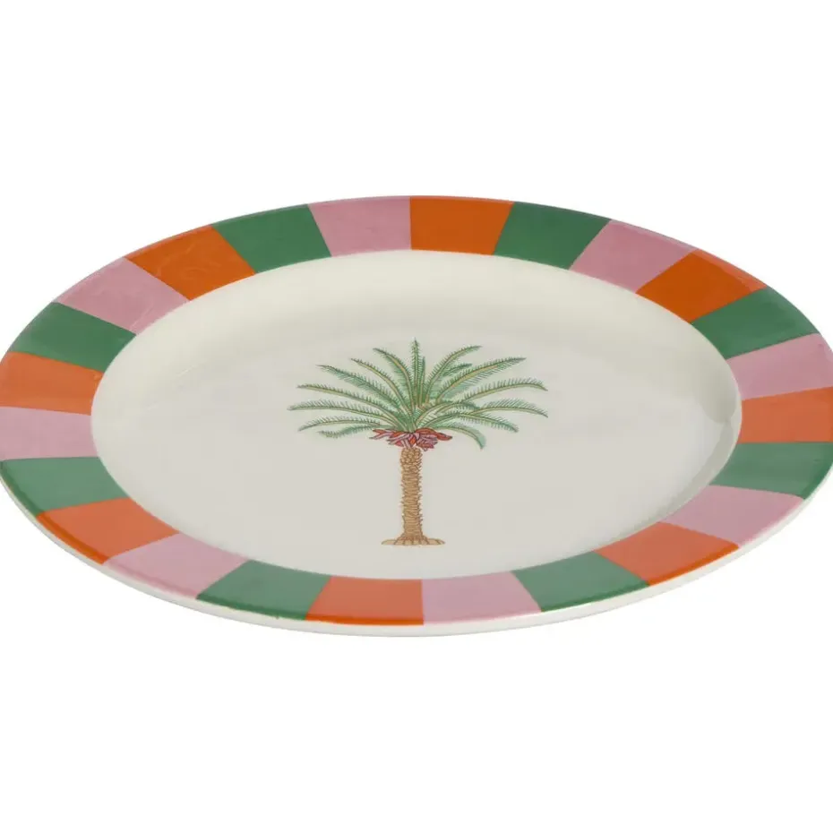 Ontbijtbord Palmboom Multicolor - ⌀21cm